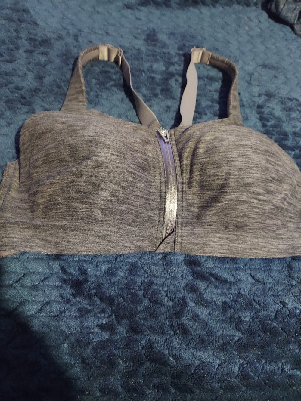 Victoria's Secret Gray Front-Zip Sports Bra